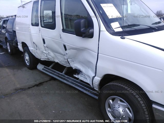 1FTNE2EW0BDA41840 - 2011 FORD ECONOLINE E250 VAN WHITE photo 6