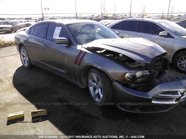 2C3CDXCT7CH145086 - 2012 DODGE CHARGER R/T GRAY photo 1