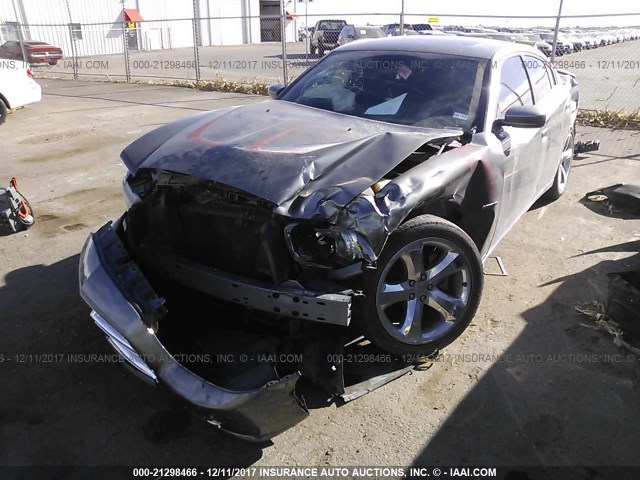 2C3CDXCT7CH145086 - 2012 DODGE CHARGER R/T GRAY photo 2