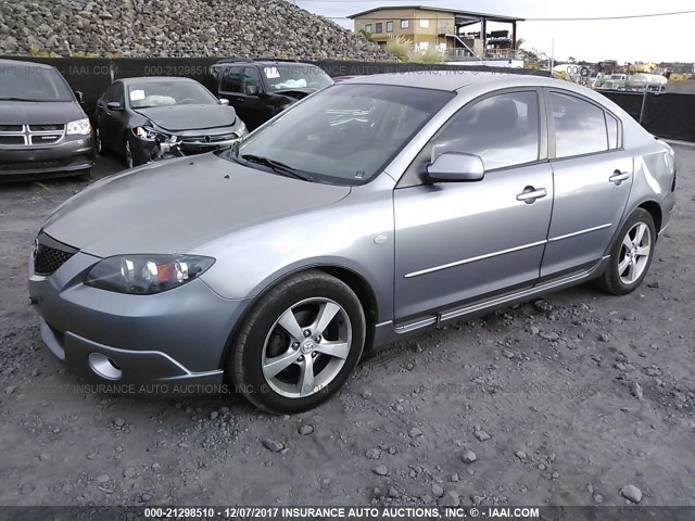 JM1BK32F661450700 - 2006 MAZDA 3 I GRAY photo 2