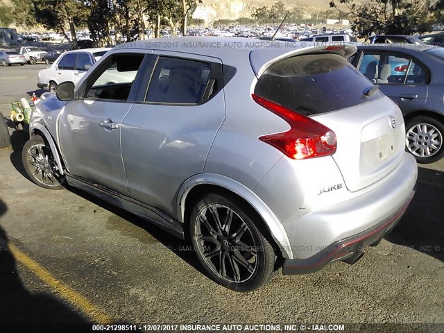 JN8AF5MR7DT226604 - 2013 NISSAN JUKE S/SV/SL SILVER photo 3