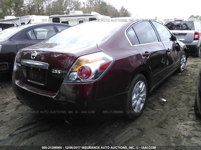 1N4AL2AP2BN422608 - 2011 NISSAN ALTIMA S BURGUNDY photo 4