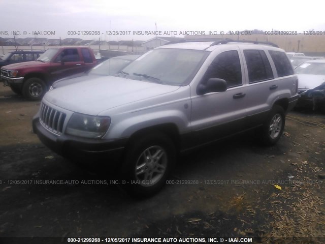 1J4GW48S44C377035 - 2004 JEEP GRAND CHEROKEE LAREDO/COLUMBIA/FREEDOM SILVER photo 2