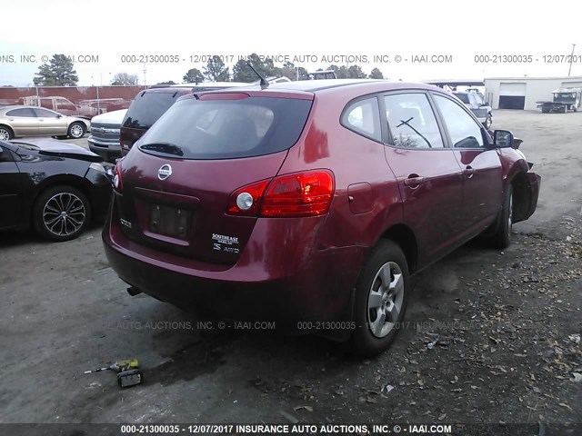 JN8AS58V98W141500 - 2008 NISSAN ROGUE S/SL MAROON photo 4