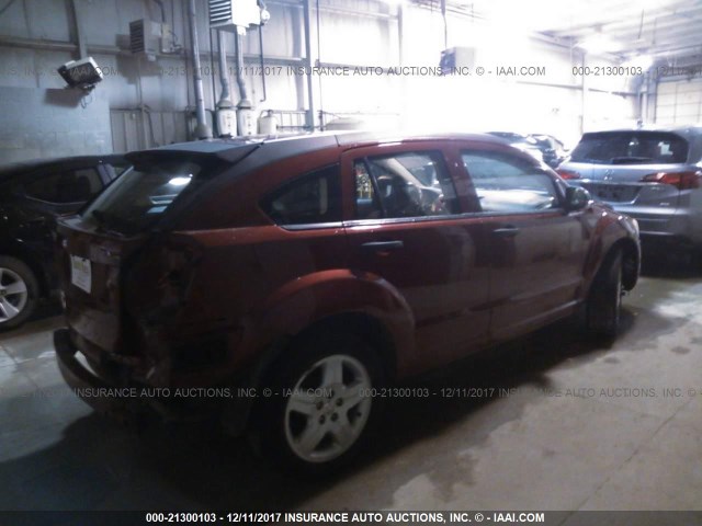 1B3HB48BX8D638031 - 2008 DODGE CALIBER SXT RED photo 4