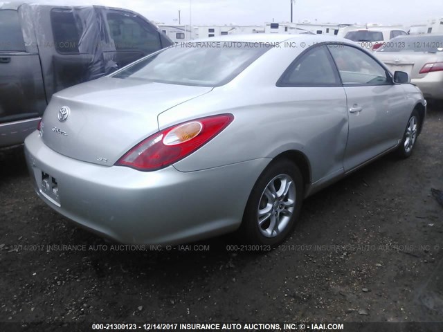 4T1CE38P06U749458 - 2006 TOYOTA CAMRY SOLARA SE/SLE ვერცხლისფერი ფოტო 4