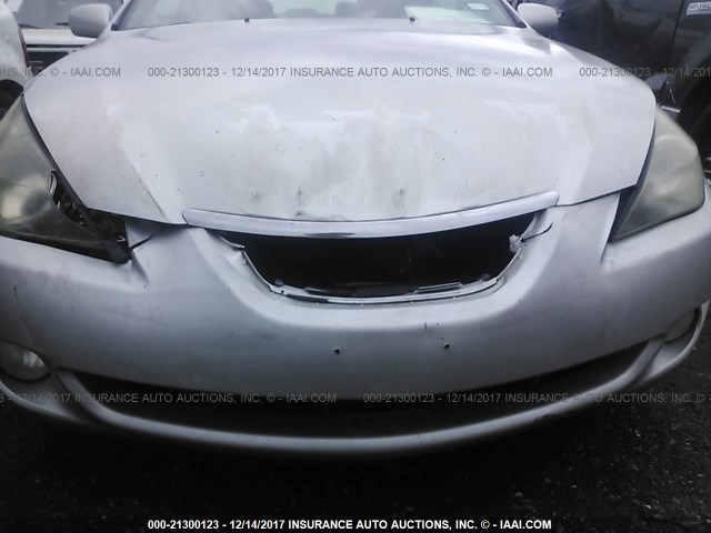 4T1CE38P06U749458 - 2006 TOYOTA CAMRY SOLARA SE/SLE ვერცხლისფერი ფოტო 6