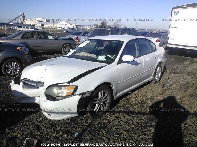 4S3BL616X57205278 - 2005 SUBARU LEGACY 2.5I WHITE photo 2