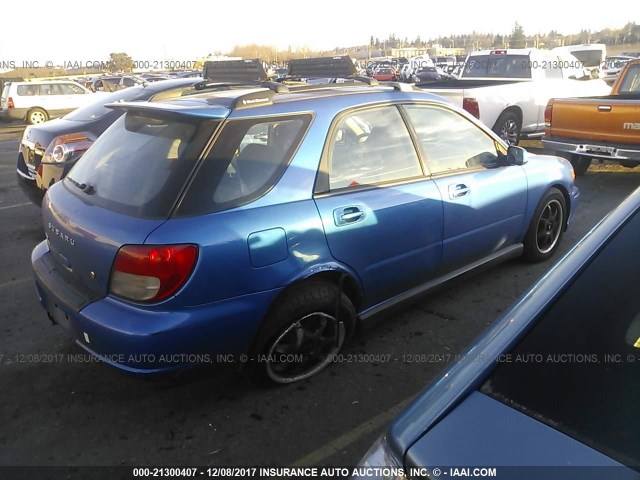 JF1GG29622H806199 - 2002 SUBARU IMPREZA WRX BLUE photo 4