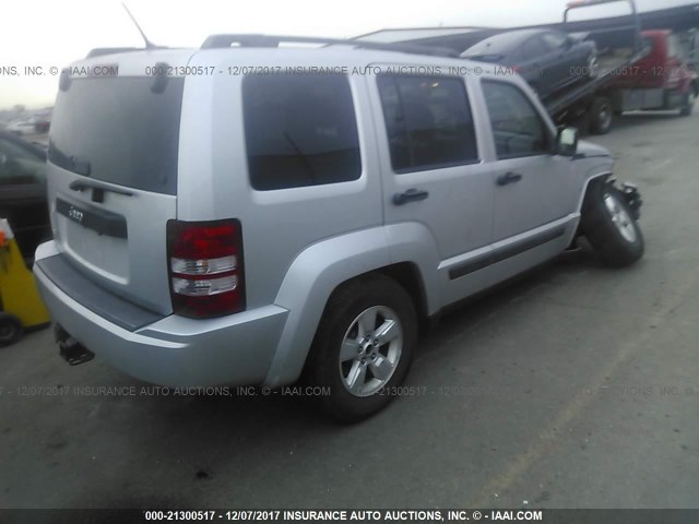 1C4PJMAK6CW127775 - 2012 JEEP LIBERTY SPORT SILVER photo 4