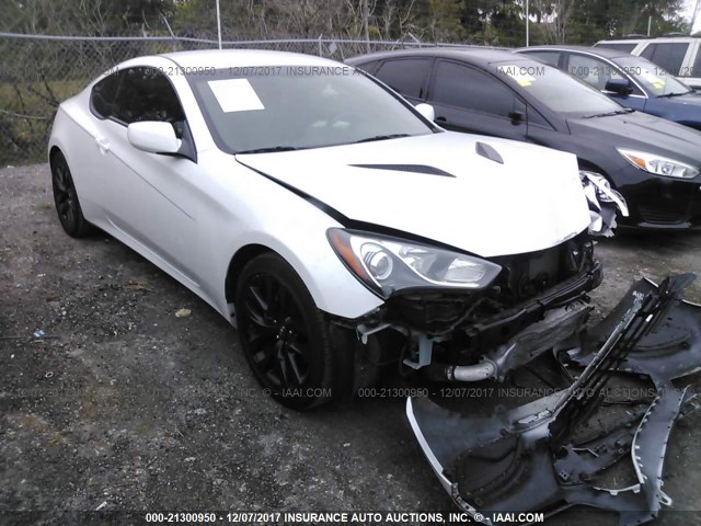 KMHHT6KD1DU107646 - 2013 HYUNDAI GENESIS COUPE 2.0T WHITE photo 1