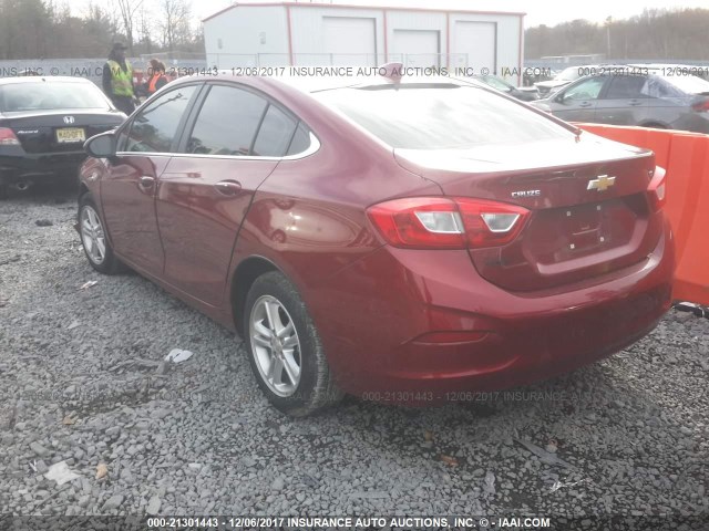 1G1BE5SM2H7132244 - 2017 CHEVROLET CRUZE LT RED photo 3