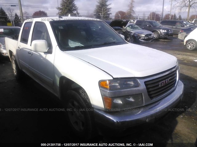 1GTD5MFEXC8170403 - 2012 GMC CANYON SLE WHITE photo 1