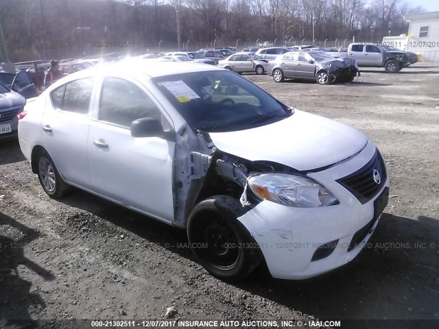 3N1CN7AP9EL865646 - 2014 NISSAN VERSA S/S PLUS/SV/SL WHITE photo 1