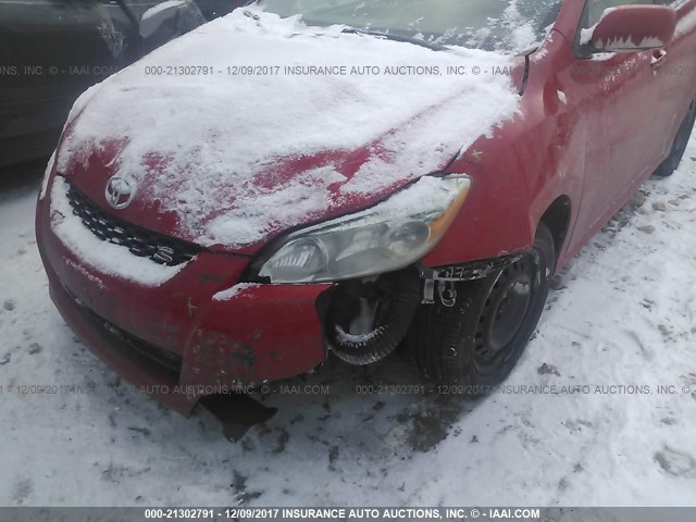 2T1KU40E09C189381 - 2009 TOYOTA COROLLA MATRIX  RED photo 6