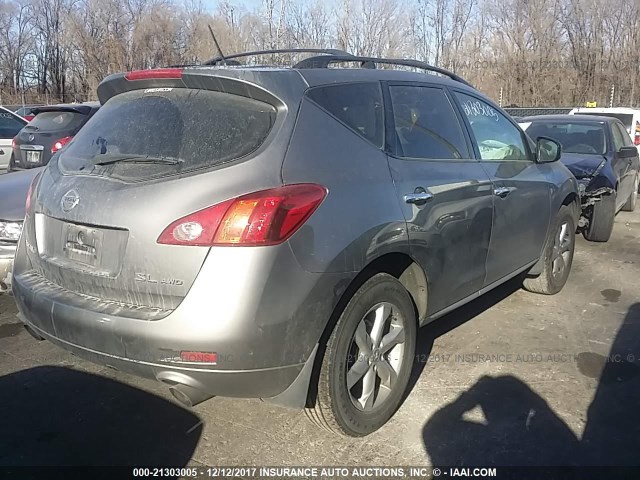 JN8AZ1MW8AW117455 - 2010 NISSAN MURANO S/SL/LE GRAY photo 4