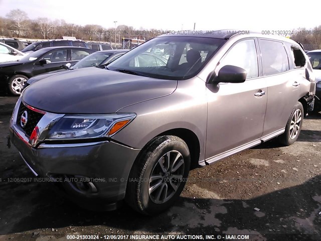 5N1AR2MM3EC726827 - 2014 NISSAN PATHFINDER S/SV/SL/PLATINUM 棕色 照片 2