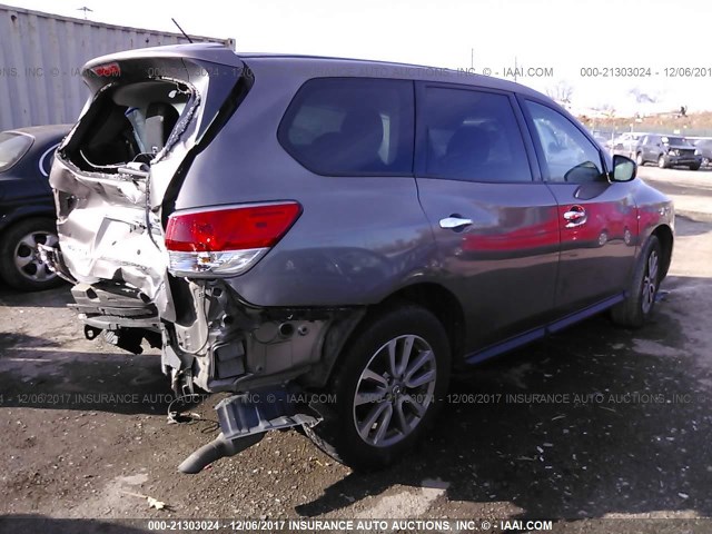 5N1AR2MM3EC726827 - 2014 NISSAN PATHFINDER S/SV/SL/PLATINUM 棕色 照片 4