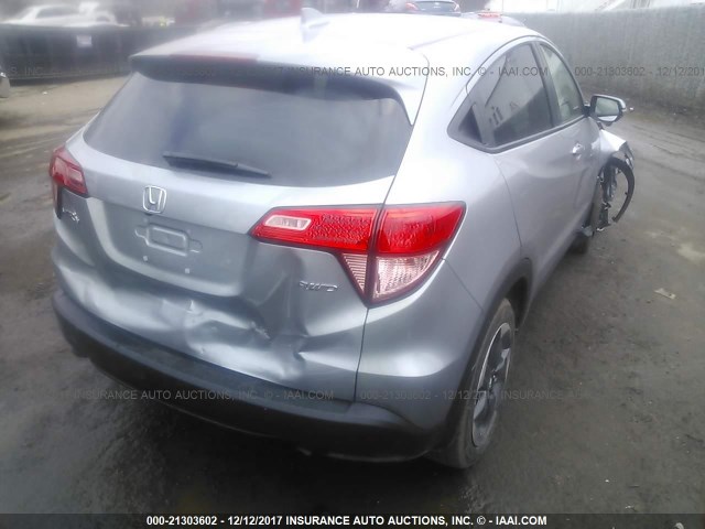 3CZRU6H51JM704831 - 2018 HONDA HR-V EX SILVER photo 4