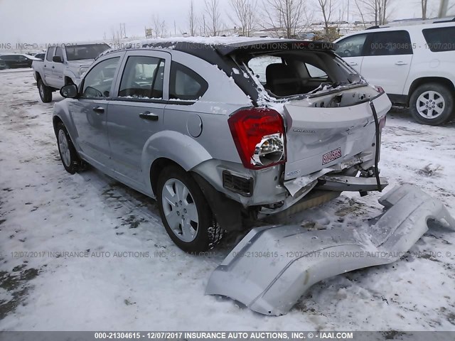 1B3HB48B07D553228 - 2007 DODGE CALIBER SXT SILVER photo 3