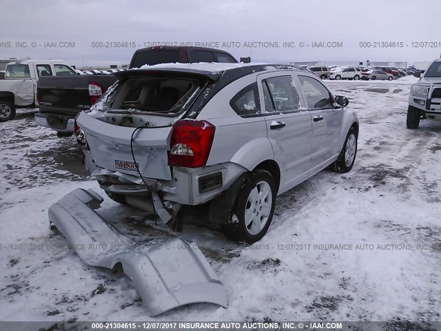 1B3HB48B07D553228 - 2007 DODGE CALIBER SXT SILVER photo 4