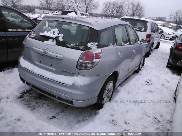 2T1LR30E95C469312 - 2005 TOYOTA COROLLA MATRIX XR SILVER photo 4