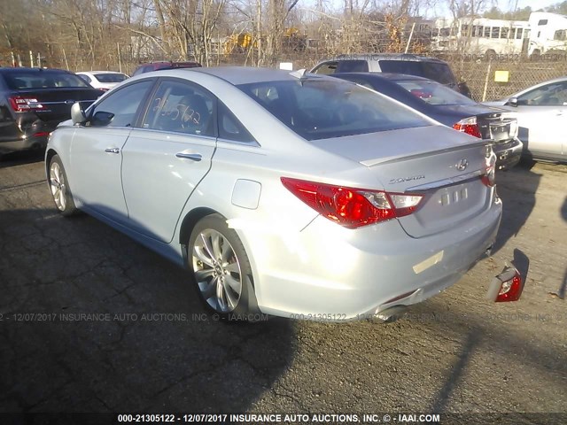 5NPEC4AC5DH688342 - 2013 HYUNDAI SONATA SE/LIMITED Light Blue photo 3