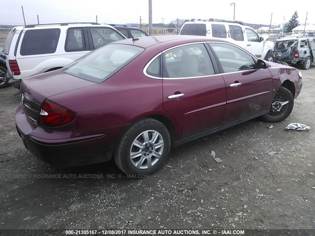 2G4WC582961153036 - 2006 BUICK LACROSSE CX RED photo 4