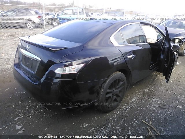 1N4AA5APXBC824461 - 2011 NISSAN MAXIMA S/SV BLACK photo 4