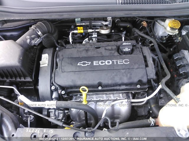 1G1JA6SH8F4219466 - 2015 CHEVROLET SONIC LS ლურჯი ფოტო 10