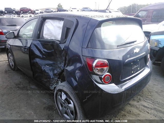 1G1JA6SH8F4219466 - 2015 CHEVROLET SONIC LS ლურჯი ფოტო 3