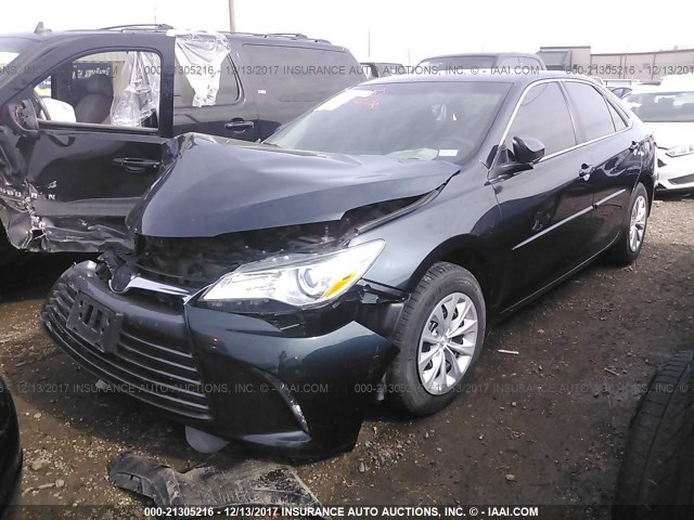 4T4BF1FK0GR545772 - 2016 TOYOTA CAMRY LE/XLE/SE/XSE BLUE photo 2