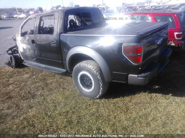 1FTFW1R69EFC15645 - 2014 FORD F150 SVT RAPTOR BLACK photo 3