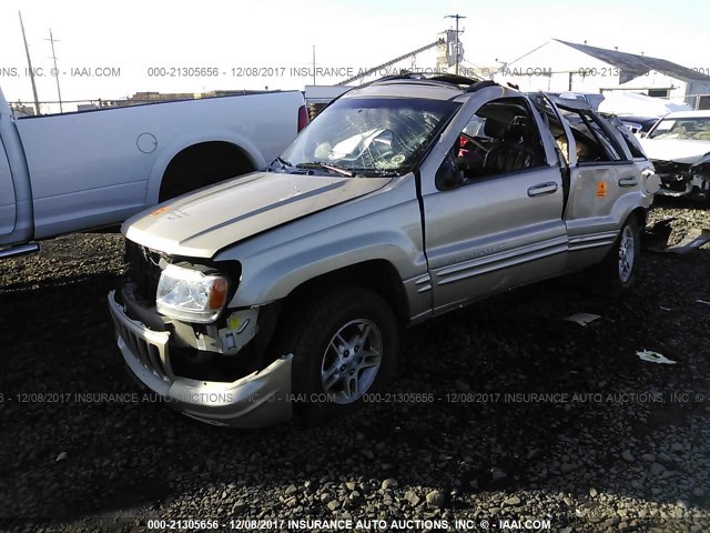 1J4GW68N4XC599455 - 1999 JEEP GRAND CHEROKEE LIMITED GOLD photo 2