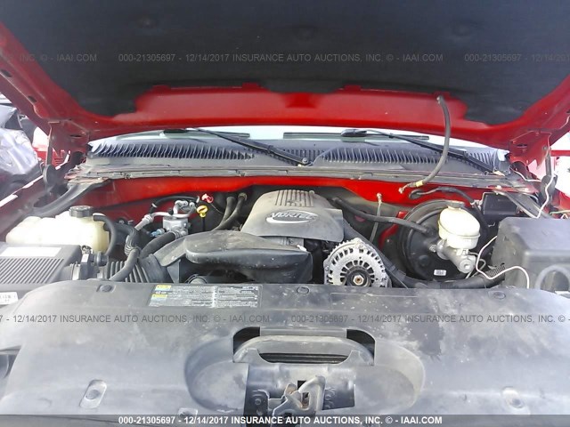 2GCEK13Z571169851 - 2007 CHEVROLET SILVERADO K1500 CREW CAB RED photo 10