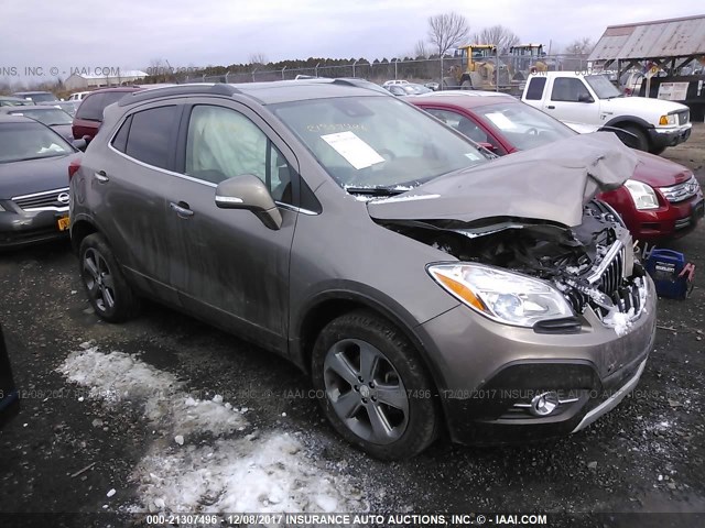 KL4CJHSB9EB713900 - 2014 BUICK ENCORE PREMIUM BROWN photo 1