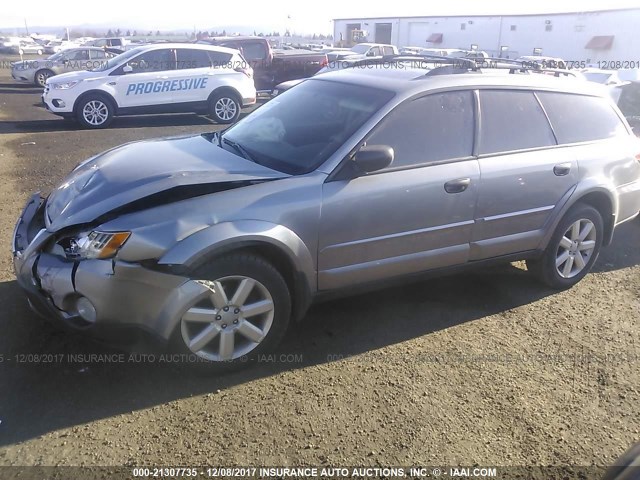 4S4BP61C087331790 - 2008 SUBARU OUTBACK 2.5I GRAY photo 2