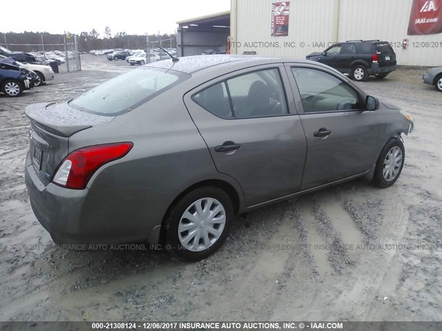 3N1CN7AP3FL815455 - 2015 NISSAN VERSA S/S PLUS/SV/SL SILVER photo 4