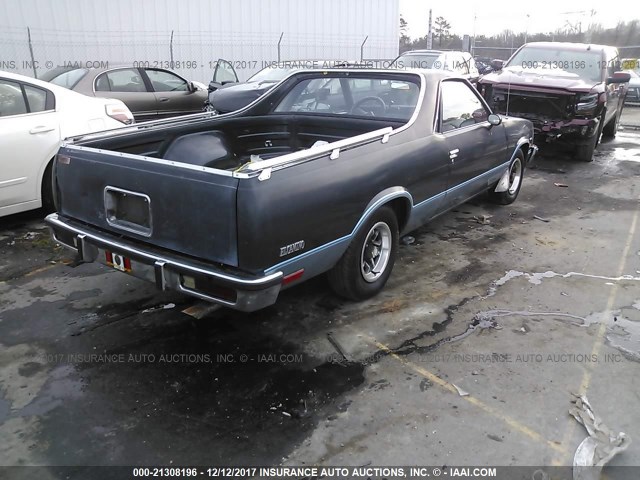 3GCCW80H1FS912184 - 1985 CHEVROLET EL CAMINO BLUE photo 4