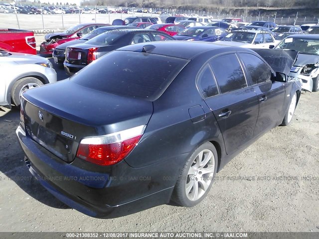 WBANB53547CP04616 - 2007 BMW 550 I BLACK photo 4