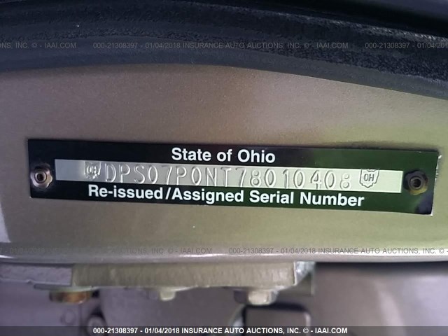 DPS07P0NT78010408 - 2008 PONTIAC GRAND PRIX 棕色 照片 9