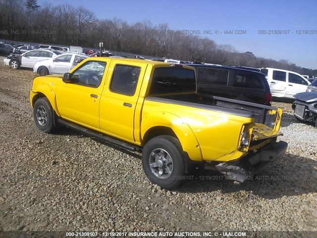 1N6ED27T84C418538 - 2004 NISSAN FRONTIER CREW CAB XE V6 YELLOW photo 3