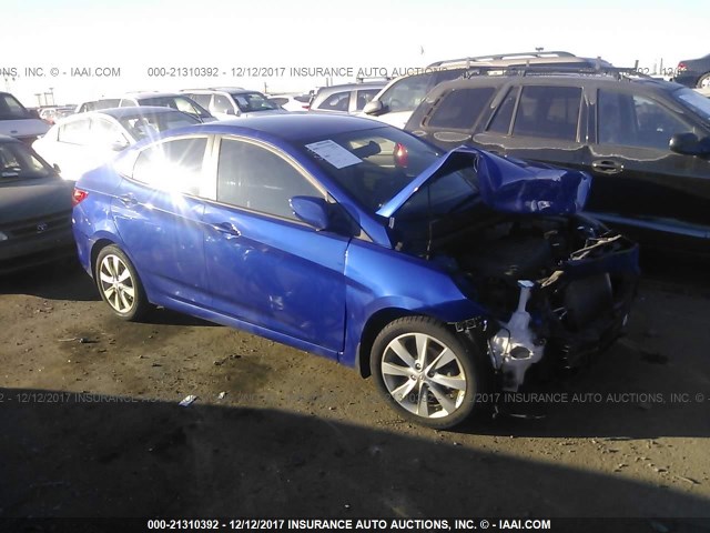 KMHCU4AE7DU451942 - 2013 HYUNDAI ACCENT GLS/SE BLUE photo 1