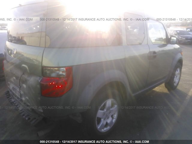 5J6YH18684L008940 - 2004 HONDA ELEMENT EX GREEN photo 4