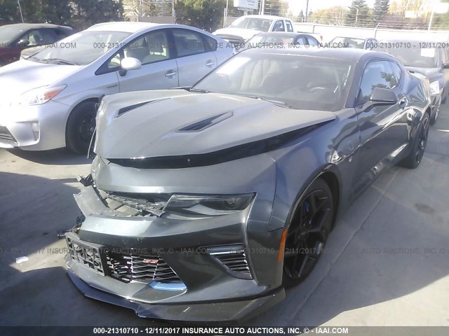 1G1FF1R79H0135321 - 2017 CHEVROLET CAMARO SS GRAY photo 2