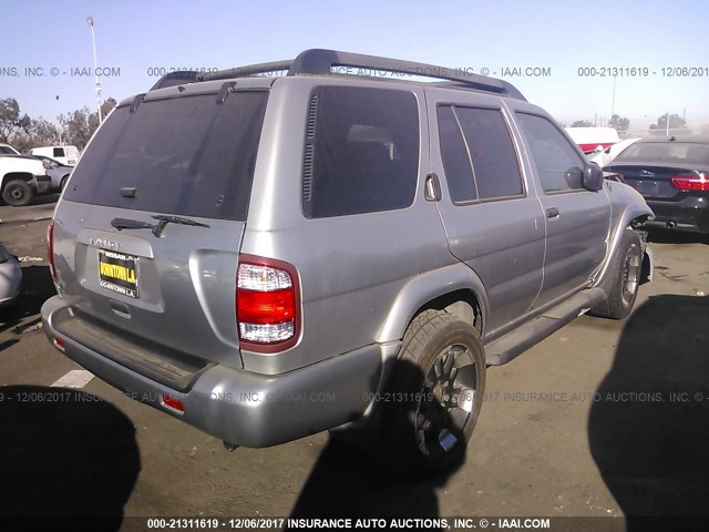 JN8DR09X22W652422 - 2002 NISSAN PATHFINDER LE/SE SILVER photo 4