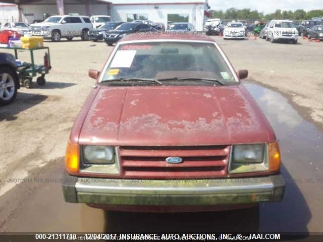 1FABP22X6FK300414 - 1985 FORD TEMPO GL BURGUNDY photo 6