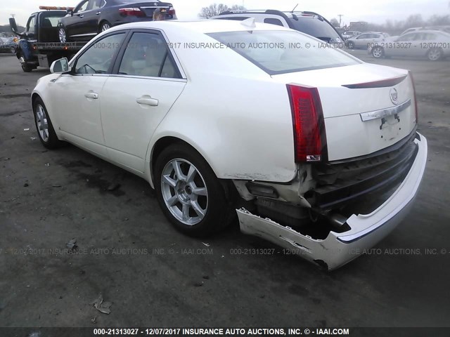 1G6DF577590151044 - 2009 CADILLAC CTS WHITE photo 3