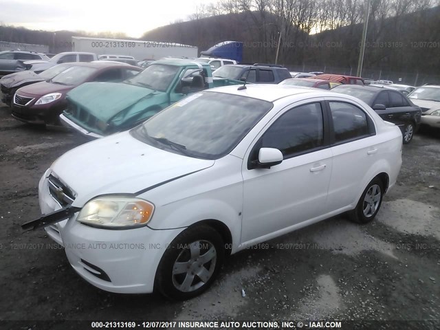 KL1TD56E69B638702 - 2009 CHEVROLET AVEO LS/LT WHITE photo 2