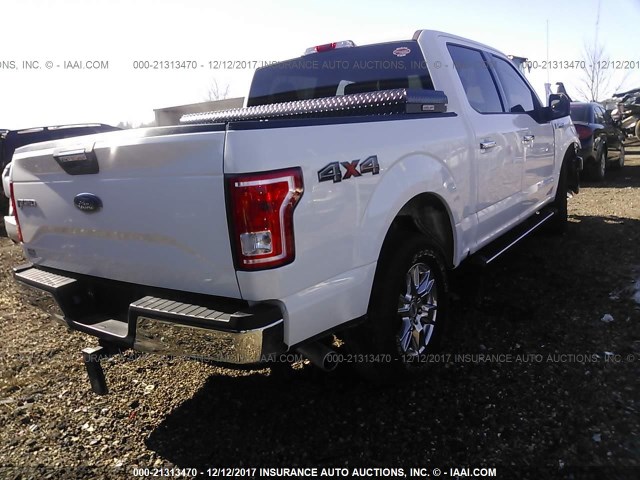 1FTEW1EF7HFB68458 - 2017 FORD F150 SUPERCREW WHITE photo 4